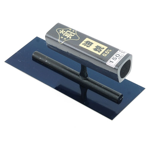 角鏝 油焼 0.5mm 黒塗角柄 150mm リベットレス