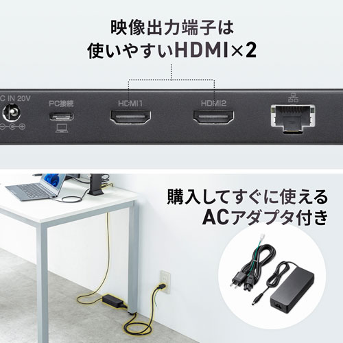 ����掠�ץ饤 �ɥå��󥰥��ơ������ 4K��HDMI��2���̽��ϡ�AC�����ץ��� USB-CVDK16