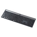 サンワサプライ ソーラー充電Bluetoothキーボード ブラック SKB-BTEC1BK(2)