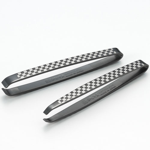 ヨシカワ 郷技 黒酸化発色 毛抜きペアセット 市松模様 YJ3202