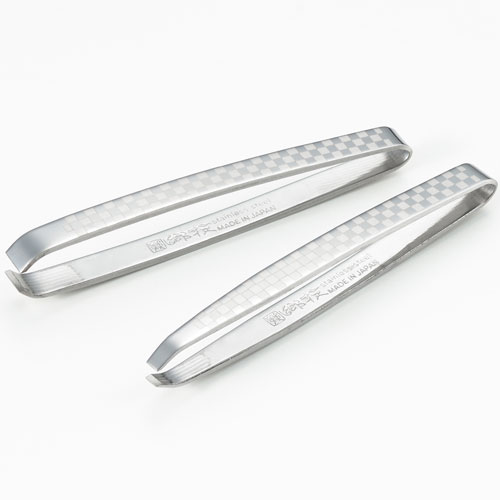 ヨシカワ 郷技 市松模様毛抜き ペアセット 白系レーザー印刷 YJ3588