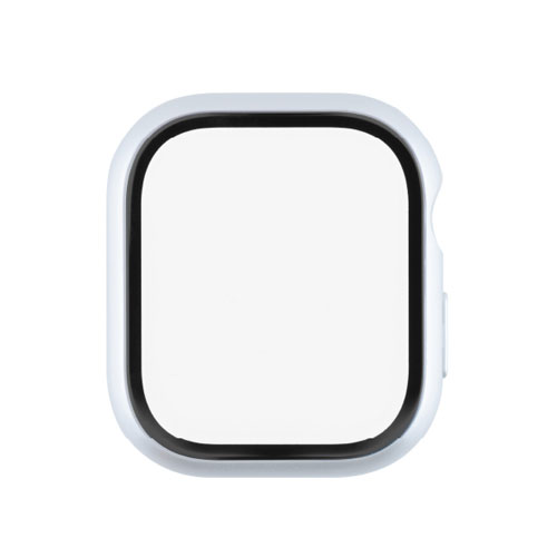 ナカバヤシ Digio2 Apple Watch 10用 高硬度 9Hガラス+ケース シルバー 46mm SMWC-AW461SL