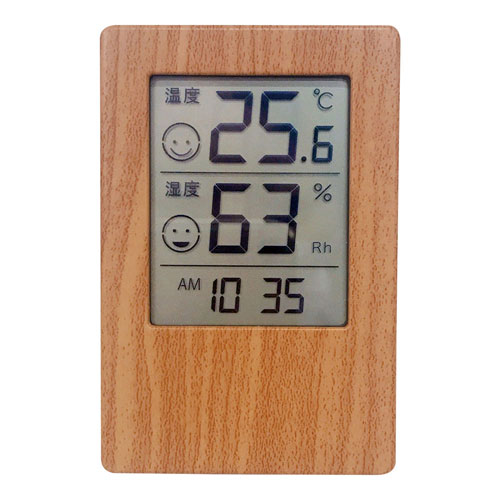 クレセル 木目調デジタル温湿度計 グラン CR-2700J クレセル 木目調デジタル温湿度計 グラン CR-2700J