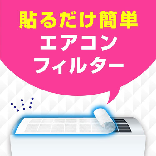 アース製薬 らくハピ エアコンのフィルター 2枚入