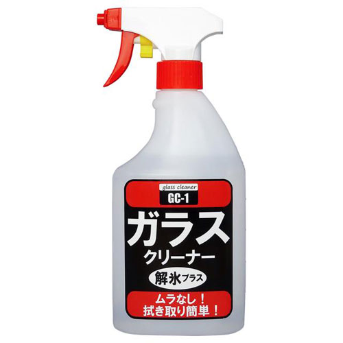 -------------------------------------------------------------- 画像はイメージです。 ※ PC環境により実際の色味や質感と異なって表示される場合がございます。 ※ 部品・パーツなどの一部の商品では本体の商品画像を使用しております。 ※ 製品の仕様・画像・パッケージは、メーカー側から予告なく変更される場合があります。 -------------------------------------------------------------- 速乾性、拭き取り簡単、解氷プラス ●拭き取りが簡単です●洗剤特有の拭きムラや洗剤残りがありません●ガラス面に付着した霜を素早く簡単に溶かします●用途…建機・重機・農機・自動車の窓ガラスの汚れ落とし・ガラス面(窓・鏡・ガラスケース等)の汚れ落とし・自動車の窓ガラスに付着した霜の除去■表示成分/全成分アルコール類■使用方法・予め砂ぼこりや水分を落としてから使用してください。・スプレーして、すぐ乾いた布で拭き取ってください。・自動車室内のガラス面のような場合は、本製品を柔らかい布等に湿らせて拭いてください。・塗装面や自動車内装等に付着した場合は、直ちに乾いた布で拭き取ってください。■原産国日本 【使用上の注意点】・用途以外に使わない。・幼児の手の届く所に置かない。・誤飲を防ぐため、置き場所に注意する。・直射日光を避け、高温多湿の所に置かない。・目より高い所は、スポンジや布等に湿らせてから拭く。・塗装面は目立たない所で変色しないことを試してから使用する。・換気をよくして使用する。・作業後は手をよく洗う。・荒れ性の方や長時間使用する場合、炊事用手袋を着用する。・火気の近くで使用しない。 【メーカー・ブランド】 Yuwa / ゆうわ 【#194】　