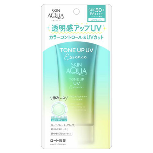 ロート製薬 スキンアクア トーンアップUVエッセンス ミントグリーン 80g