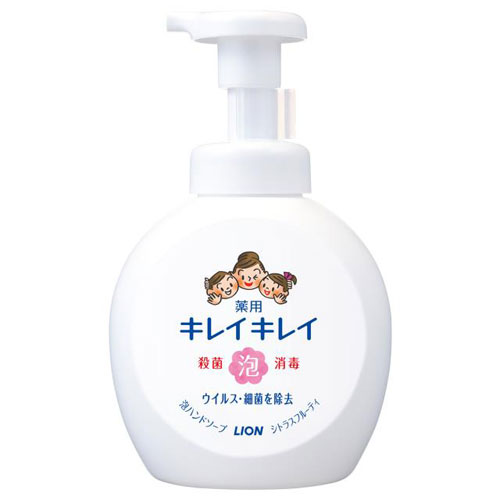 ライオン キレイキレイ 薬用泡ハンドソープ シトラスフルーティの香り 本体 大型サイズ 500ml ライオン キレイキレイ 薬用泡ハンドソープ シトラスフルーティの香り 本体 大型サイズ 500ml