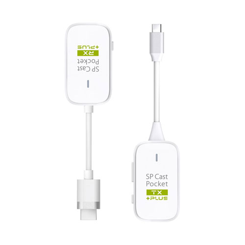 プリンストン PRINCETON ワイヤレスHDMI AirPlay / Miracast 受信機能対応 USB-C to HDMI（親子機セット品） ホワイト SC-POCKETPLUS-C1R1
