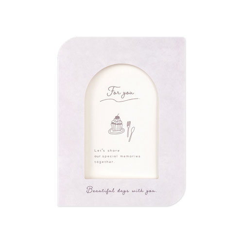 ナカバヤシ フォトスタンドカード L判 ケーキ PSTC-L-101-4