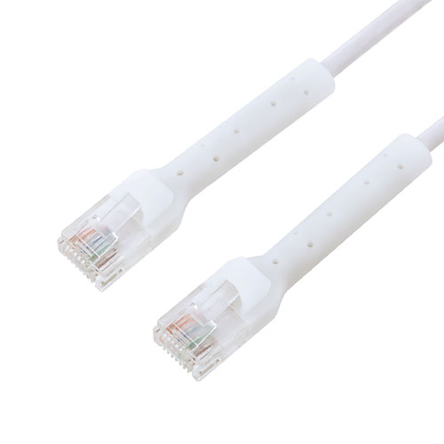 ナカバヤシ MCO CAT.6A固定できるLANケーブル ホワイト 5m C6A-K050-W