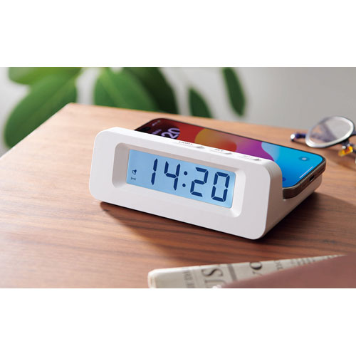 アイトック ワイヤレスチャージャークロック ブラン 6198