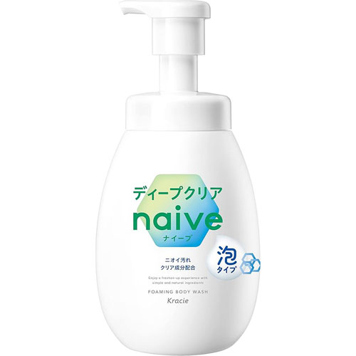 クラシエ ナイーブ 泡で出てくるボディソープ ディープクリア ポンプ 600ml