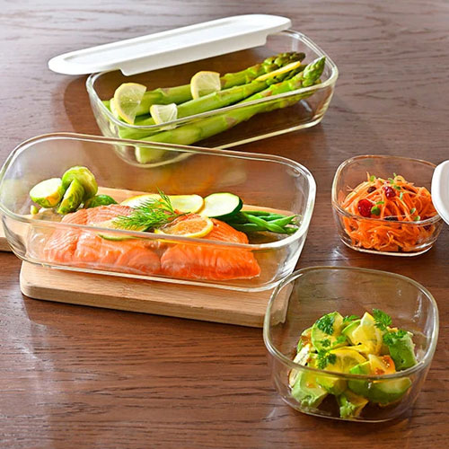 �X�^�b�L���O�ϔM�K���X �R���e�i 4�Z�b�g KSTL-4004-OW