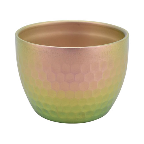 片力商事 チタン槌目ぐい み 二重構造 チタン陽極酸化発色 さくらピンク PY-C023