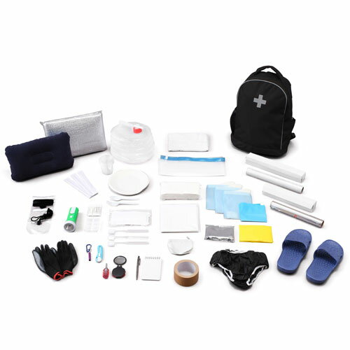 アイリスオーヤマ 防災リュックセット33点 BRS-33 ブラック