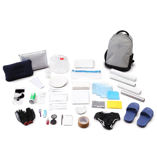 アイリスオーヤマ 防災リュックセット33点 BRS-33 グレー