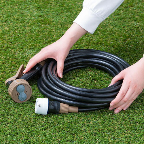 アイリスオーヤマ ガン付Φ9カットホース 10M GKH-10 ブラック