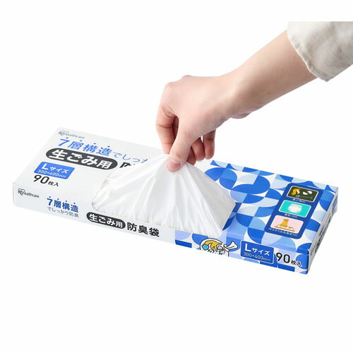 アイリスオーヤマ 生ごみ用防臭袋 Lサイズ GBB-L90