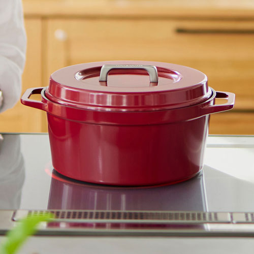 アイリスオーヤマ 無加水鍋 COTOCO 24cm SMKSN-S24 ビーツレッド