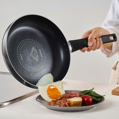 アイリスオーヤマ ダイヤモンドコートフライパンガス火専用 26cm VDG-F26 ブラックメタリック