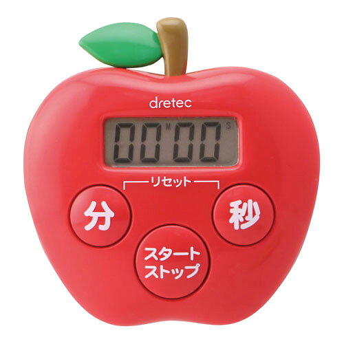 ドリテック りんごタイマー レッド T-534RD 99分59秒計