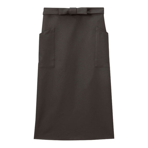 Gingham Aprons - 腰下ロングエプロン AN4100 C3 ブラウン