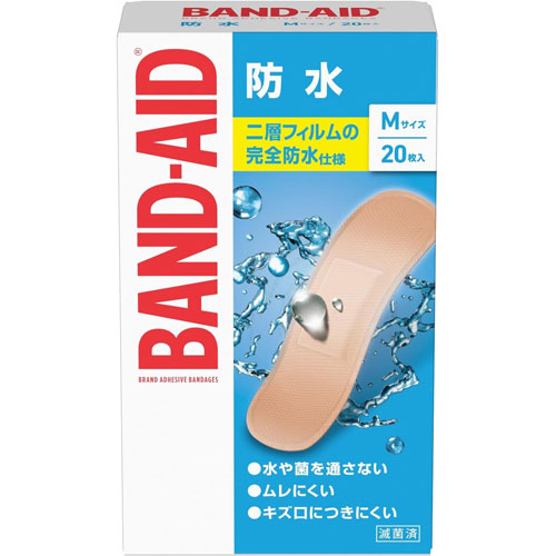 -------------------------------------------------------------- 画像はイメージです。 ※ PC環境により実際の色味や質感と異なって表示される場合がございます。 ※ 部品・パーツなどの一部の商品では本体の商品画像を使用しております。 ※ 製品の仕様・画像・パッケージは、メーカー側から予告なく変更される場合があります。 -------------------------------------------------------------- 水やバイ菌を通さず、空気・蒸気を通す新素材フィルム(肌色)と不織布(白色)の二重構造。●ソフトで伸縮性に優れ、複雑な動きにもぴったりフィットします。●すべてのバンドエイドは滅菌済です。■使用方法日常の色んなキズに【使用上の注意】創傷面を清潔にし、パッド部分をあててテープで固定してください。1日1〜2回は貼りかえるようにしてください。パッド部分が汚れたり水にぬれたときは、新しいものに貼りかえ、傷口を清潔に保ってください。皮膚刺激の原因になることがあるので、テープを同じところに繰り返し貼らないでください。使用後はがすときは、患部やまわりの皮膚を痛めないようにゆっくりとはがしてください。本品の使用により、発疹、発赤、かゆみ、かぶれ等の症状があらわれた場合には、使用を中止し、医師または薬剤師にご相談ください。直射日光を避け、小児の手の届かない所に保管してください。テープの包装が開封・破損されない限り、滅菌効果が保たれます。個包装紙の糊には、天然ゴムラテックスを使用しています。ラテックスアレルギーの方はご注意ください。■原産国中国 【発売元、製造元、輸入元又は販売元】JNTLコンシューマーヘルス 商品区分：一般医療機器広告文責：ナチュラルウェブ株式会社TEL：03-6423-0750※パッケージ・内容等予告なく変更する場合がございます。 【メーカー・ブランド】 JNTLコンシューマーヘルス 【#194】　
