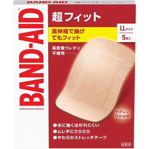 -------------------------------------------------------------- 画像はイメージです。 ※ PC環境により実際の色味や質感と異なって表示される場合がございます。 ※ 部品・パーツなどの一部の商品では本体の商品画像を使用しております。 ※ 製品の仕様・画像・パッケージは、メーカー側から予告なく変更される場合があります。 -------------------------------------------------------------- やわらかく伸縮性の高いポリウレタンエラストマー100％を使用。●優れた通気性を持ち、ぴったりフィットして動きの邪魔をしません。また、素肌に近い色で目立ちません。●キズを保護しながら、まるで付けているのを忘れてしまうほどの快適さを提供します。●すべてのバンドエイドは滅菌済です。■使用方法日常の色んなキズに【使用上の注意】創傷面を清潔にし、パッド部分をあててテープで固定してください。1日1〜2回は貼りかえるようにしてください。パッド部分が汚れたり水にぬれたときは、新しいものに貼りかえ、傷口を清潔に保ってください。皮膚刺激の原因になることがあるので、テープを同じところに繰り返し貼らないでください。使用後はがすときは、患部やまわりの皮膚を痛めないようにゆっくりとはがしてください。本品の使用により、発疹、発赤、かゆみ、かぶれ等の症状があらわれた場合には、使用を中止し、医師または薬剤師にご相談ください。直射日光を避け、小児の手の届かない所に保管してください。テープの包装が開封・破損されない限り、滅菌効果が保たれます。個包装紙の糊には、天然ゴムラテックスを使用しています。ラテックスアレルギーの方はご注意ください。■原産国中国 【発売元、製造元、輸入元又は販売元】JNTLコンシューマーヘルス 商品区分：一般医療機器広告文責：ナチュラルウェブ株式会社TEL：03-6423-0750※パッケージ・内容等予告なく変更する場合がございます。 【メーカー・ブランド】 JNTLコンシューマーヘルス 【#194】　