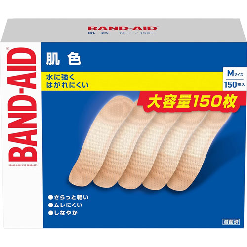 -------------------------------------------------------------- 画像はイメージです。 ※ PC環境により実際の色味や質感と異なって表示される場合がございます。 ※ 部品・パーツなどの一部の商品では本体の商品画像を使用しております。 ※ 製品の仕様・画像・パッケージは、メーカー側から予告なく変更される場合があります。 -------------------------------------------------------------- 貼り心地が良く、端からはがれにくい「オーバル形」を採用。●ユニークなカタチがパッド部分(創傷部分)にかかるストレスを軽減します。また、テープの端が丸くなったことではがれにくい。※すべてのバンドエイドは滅菌済です。■使用方法日常の色んなキズに【使用上の注意】創傷面を清潔にし、パッド部分をあててテープで固定してください。1日1〜2回は貼りかえるようにしてください。パッド部分が汚れたり水にぬれたときは、新しいものに貼りかえ、傷口を清潔に保ってください。皮膚刺激の原因になることがあるので、テープを同じところに繰り返し貼らないでください。使用後はがすときは、患部やまわりの皮膚を痛めないようにゆっくりとはがしてください。本品の使用により、発疹、発赤、かゆみ、かぶれ等の症状があらわれた場合には、使用を中止し、医師または薬剤師にご相談ください。直射日光を避け、小児の手の届かない所に保管してください。テープの包装が開封・破損されない限り、滅菌効果が保たれます。個包装紙の糊には、天然ゴムラテックスを使用しています。ラテックスアレルギーの方はご注意ください。■原産国中国 【発売元、製造元、輸入元又は販売元】JNTLコンシューマーヘルス 商品区分：一般医療機器広告文責：ナチュラルウェブ株式会社TEL：03-6423-0750※パッケージ・内容等予告なく変更する場合がございます。 【メーカー・ブランド】 JNTLコンシューマーヘルス 【#194】　
