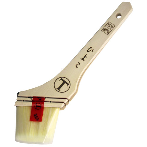 大塚刷毛 マルテー ひよこ 水性塗料・弱溶剤塗料対応 化繊刷毛 筋違 白 25号 60mm