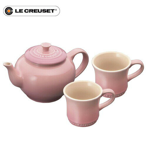 【送料無料】ル・クルーゼ Le Creuset ティーポット&マグ SS 2個入セット ローズクオーツ マグカップ ポット 食器セット ギフト おしゃれ