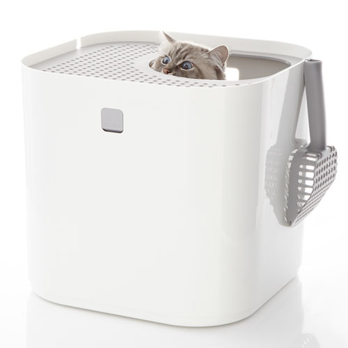 【送料無料】あす楽 modkat modko Litter Box 猫トイレ 本体 オシャレ 砂 砂散らからない ホワイト カバー シート付 スコップ付 人気