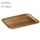 KINTO キントー ノンスリップ レクタン マット&トレイ 45151 チーク SS