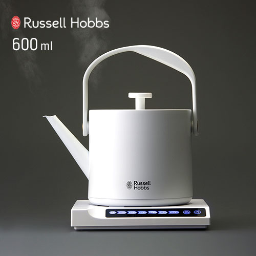 【レビュー特典あり】【送料無料】あす楽 【クーポンで1100円値引き】ラッセルホブス Russell Hobbs Tケトル ホワイト 7106JP-WH ケトル 電気ケトル 温度調節 ドリップケトル おしゃれ