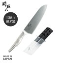貝印 関孫六 匠創 三徳包丁 シャープナー 2点セット 165mm ダイヤモンド&セラミックシャープナー