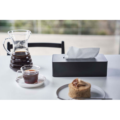 山崎実業 ティッシュケース レギュラーサイズ タワー tower ブラック 5584