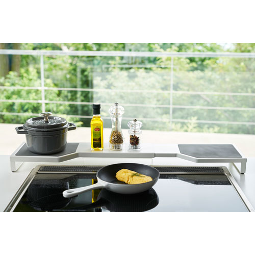 山崎実業 伸縮コンロ奥ラック プレート Pla...の紹介画像3