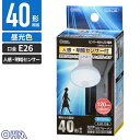 オーム電機 LED電球 レフ形 口金:E26 40形相当 昼光色 人感 明暗センサー付 LDR5D-W/S 9