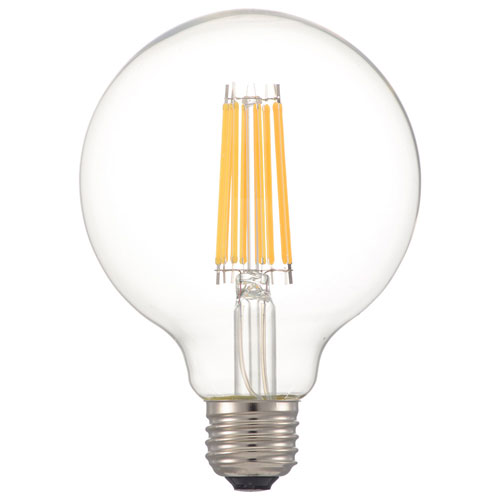 オーム電機 LED電球 フィラメント ボール電球 E26 100形相当 調光器対応 電球色 LD...