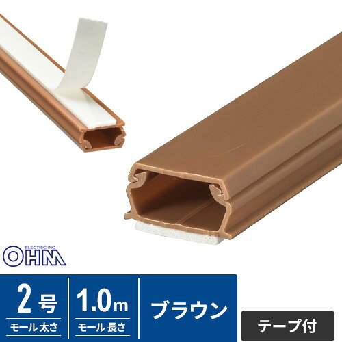 -------------------------------------------------------------- 画像はイメージです。 ※ PC環境により実際の色味や質感と異なって表示される場合がございます。 ※ 部品・パーツなどの一部の商品では本体の商品画像を使用しております。 ※ 製品の仕様・画像・パッケージは、メーカー側から予告なく変更される場合があります。 -------------------------------------------------------------- ■ 電源コードや接続ケーブルなどを保護する配線カバーです■ 背面にはあらかじめ両面テープが貼り付けてあるので効率よく作業できます■ 本体カラーはブラウン■ 日本製【仕様】太さ：2号長さ：1m材質：ABS適合電線：VVF2.0×3C 【メーカー・ブランド】 オーム電機 / おーむでんき / OHM 【#67】