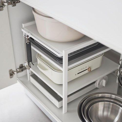 山崎実業 高さ調節シンク下ラック タワー tower 3段 ホワイト 2011 [2]