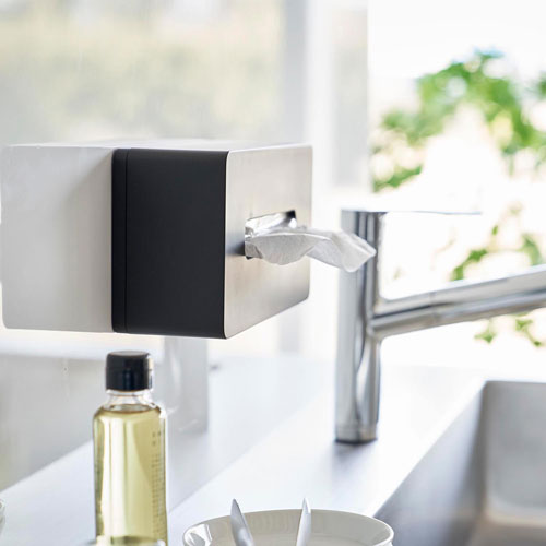 山崎実業 フィルムフックティッシュケース タワー tower レギュラーサイズ ブラック 5588