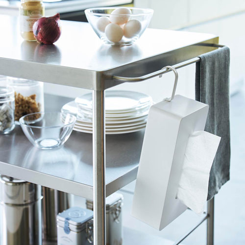 山崎実業 引っ掛けティッシュケース タワー tower ホワイト 1867 [3]