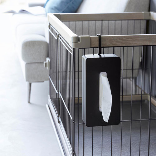 山崎実業 引っ掛けティッシュケース タワー tower ブラック 1868