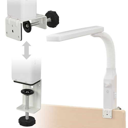 オーム電機 LEDクランプライト 無段階調光 AS-LN94BG-W1 - angle 1