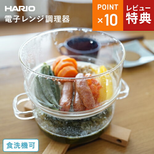 【選べる特典付】HARIO ハリオ ガラスのある生活 ガラスのせいろ蒸し器 GSM-2-OW☆★