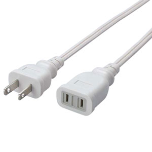 延長コード 電源タップ 5m 2P 1個口 白 T-E2250 エレコム