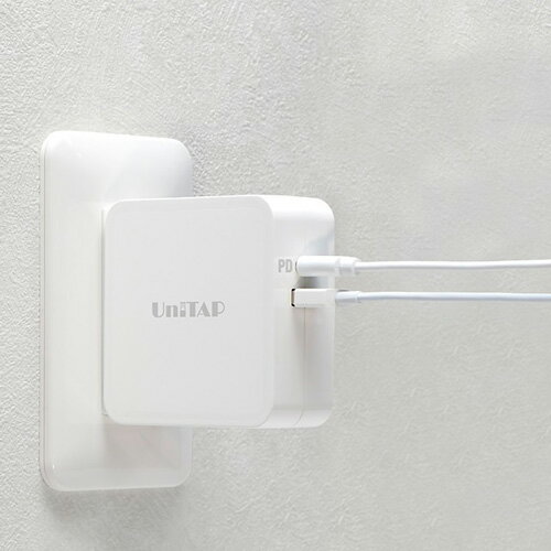 プリンストン PRINCETON Unitap PD対応 USB充電器 USB Type-C対応超急速充電器 ホワイト 2ポート パワーデリバリー 合計最大65W PPS-UTAP9AWH