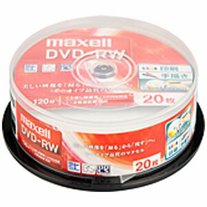 マクセル ma×ell 録画用DVD-RW 1〜2倍速対応 ひろびろホワイトレーベル 20枚スピンドル DW120WPA.20SP マクセル ma×ell 録画用DVD-RW 1〜2倍速対応 ひろびろホワイトレーベル 20枚スピンドル DW120WPA.20SP