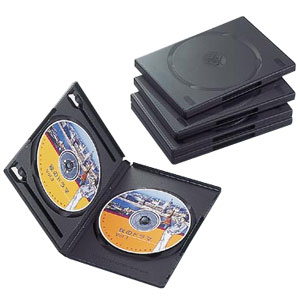 エレコム ELECOM DVDトールケース 2枚収納/5枚 ブラック CCD-DVD05BK